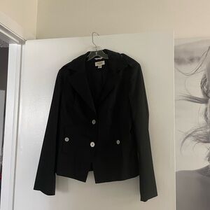 TALBETS Classic  Black Women's Blazer in size 12 fits 10. cotton spandex.